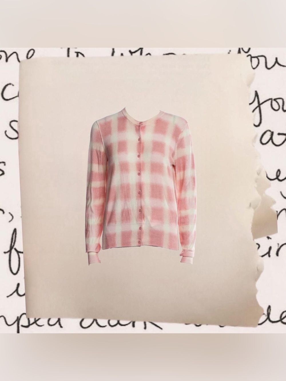 vintage marc jacob’s pink plaid cardigan